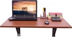 Madhuran Elara Folding Wall Mounted Study cum Laptop Table 80x53 Classic walnut Engineered Wood Study Table