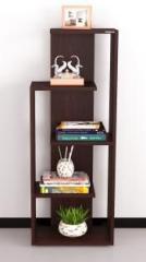 Madhuran Nishita Decorative Free Standing Rack Wooden With 5 Shelf Bookcase Space Saving Books Holder Stand Colour Wenge Engineered Wood Open Book Shelf