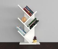 Mahaakaay Engineered Wood Prealm Desk Organisor Bookcase Space Saving Holder White Engineered Wood Open Book Shelf