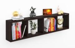 Mahaakaay Royal Free Standing Wall Mounted Bookcase Display Rack Wenge Engineered Wood Open Book Shelf