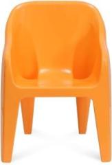 Mahit Systems Baby Plastic Orange Chair Modern and Comfortable with Backrest for Study | Play | Desk | Kids with Arms for Home/School/Dining for 2 to 6 Years Age Plastic Chair