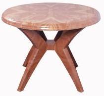 Malabar Cello Presto Round Dining Table Plastic 4 Seater Dining Table