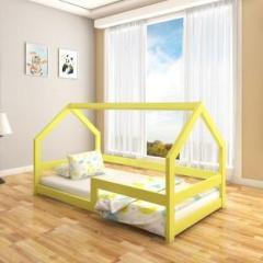 Malinaa Nubie House Yellow Bed Solid Wood Single Bed