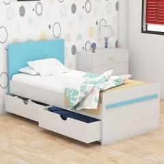 Malinaa Rancho Blue Kids Bed With Storage Solid Wood Single Bed