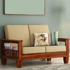 Mamata Wood Decor Sheesham Wood 2 Seater Sofa set for living Room Furniture |Sofa Set | Fabric 2 Seater Sofa