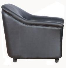 Master Kraft Boston In Black Leatherette 1 Seater Sofa