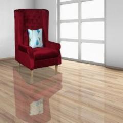 Master Kraft JENIFER WING CHAIR IN WINE RED Fabric 1 Seater Sofa