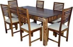 Meera Handicraft Sheesham Wood Solid Wood 6 Seater Dining Set