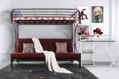Metallika By Furniturekraft Bucharest Bunk cum Sofa Bed Metal Double Bed