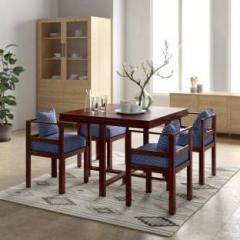 Mk Furniture Beautiful 4 Seater Dining Set In solid Sheesham Wood For Living Room Solid Wood 4 Seater Dining Set