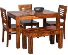 Mk Furniture Solid Wood 4 Seater Dining Set