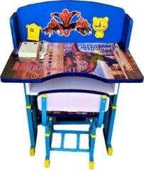 Mlu Unique Baby desk/kids study table and chair set / Height Adjustable Blue Metal Desk Chair