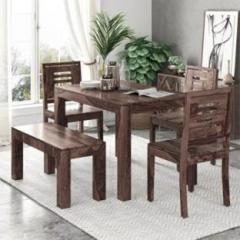 Modway Solid Wood 4 Seater Dining Set