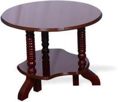Mono Furn Wooden Round Tea poy Polished Finish Engineered Wood Coffee Table