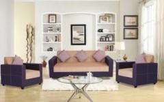 Muebles Casa Berline Fabric 3 + 1 + 1 Brown Sofa Set