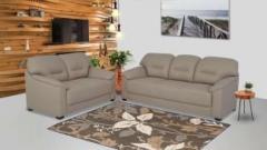 Muebles Casa Croma Leatherette 3 + 2 Beige Sofa Set