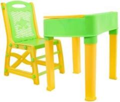 Naucon Kids' Study Table and Plastic Desk Chair Plastic Bench