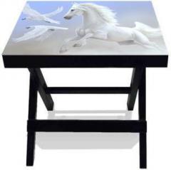 Netwood Designer Flying Horse with Birds Solid Wood Side Table