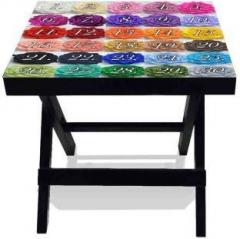 Netwood Designer Numbers with New Colors Solid Wood Side Table