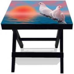 Netwood Designer Pigeon with Nature Solid Wood Side Table