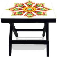 Netwood Designer Rangoli Solid Wood Side Table