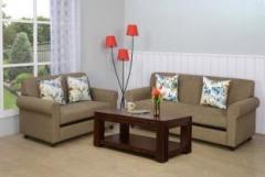 Nilkamal Aliso Fabric 3 + 2 Brown Sofa Set