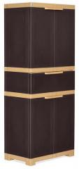 Nilkamal Freedom Multipurpose Cabinet with One Drawer in Brown & Biscuit Colour