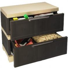 Nilkamal Kids Freedom Chester 12 With Two Drawers Weather Brown and Biscuit Colour