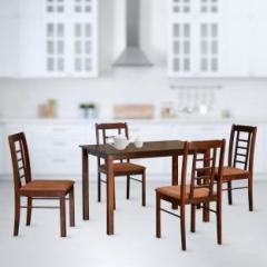 Nilkamal Melina Ladder Back Chair | Straight Leg Table | Set of: 4 Chairs & 1 Table Engineered Wood 4 Seater Dining Set