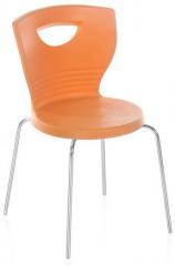 Nilkamal Novella 15 Stainless Steel Chair in Orange Colour