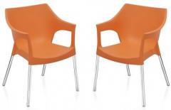 Nilkamal Novella Series 10 Set of 2 Chairs in Orange Colour