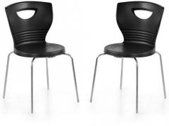 Nilkamal Novella Series 15 Set of 2 Chairs in Black Colour