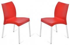 Nilkamal Novella Series 7 Set of 2 Chairs in Red Colour