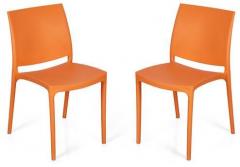 Nilkamal Novella Series 8 Set of 2 Chairs in Orange Colour