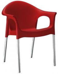 Nilkamal Novella Visiter Chair With Arms in Red Colour