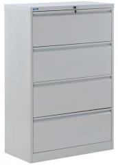 Nilkamal Retro Four Drawer Filing Cabinet in Grey Colour