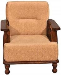 Nira Wood Sheesham Wooden Sofa Set For Living Room |Single Seater Sofa Set For Hall Office Fabric 1 Seater Sofa