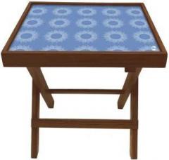 Nutcase Beautiful Blue Pattern Solid Wood Side Table