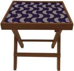 Nutcase Purple Retro Pattern Solid Wood Side Table