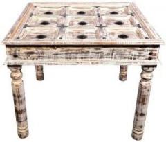 O My Furniture Solid Wood 4 Seater Dining Table