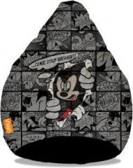 Orka XL Mickey Comic Strip Digital Printed Bean Bag With Bean Filling