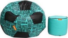 Orka XXL Digital Printed Football Bean Bag With Bean Filling