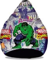 Orka XXL Incredible Hulk Digital Printed Bean Bag With Bean Filling