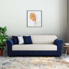 Padamshree Three Seater Sofa Set With Cushions For Living Room / Cushion Cream Fabric 3 Seater Sofa