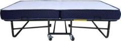 Palmen Dura Rollaway Folding Bed With 6 Inch Foldable Spring Mattress Metal Single Bed