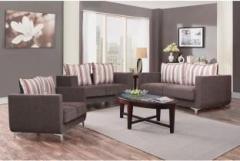 Peachtree Fabric 3 + 2 + 2 Grey Sofa Set