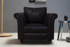 Peachtree Majestic Black Suede Sofa Fabric 1 Seater Sofa