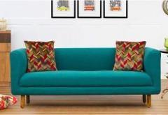 Peachtree Napier 3 Seater Green Fabric Sofa Fabric 3 Seater