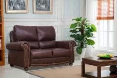 Peachtree Windsor 2 Seater Brown Leatherette Sofa Leatherette 2 Seater