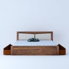 Plusone Spanish Solid Wood King Drawer Bed